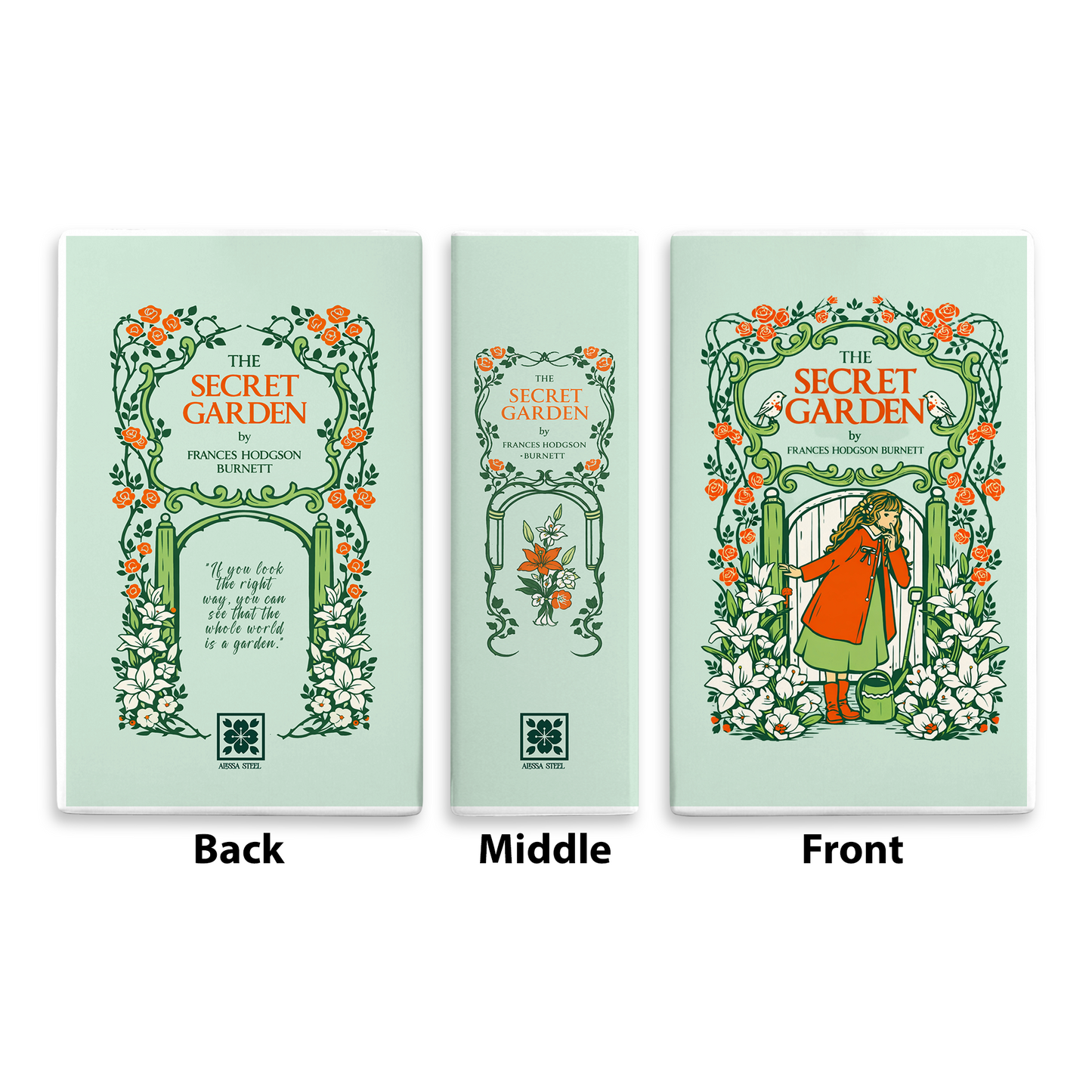 The Secret Garden Ceramic Book Vase