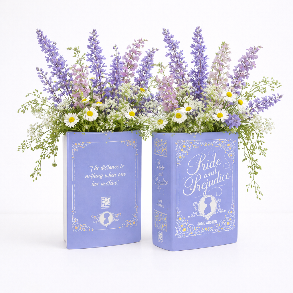 Pride and Prejudice Ceramic Book Vase