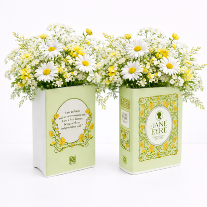Jane Eyre Ceramic Book Vase