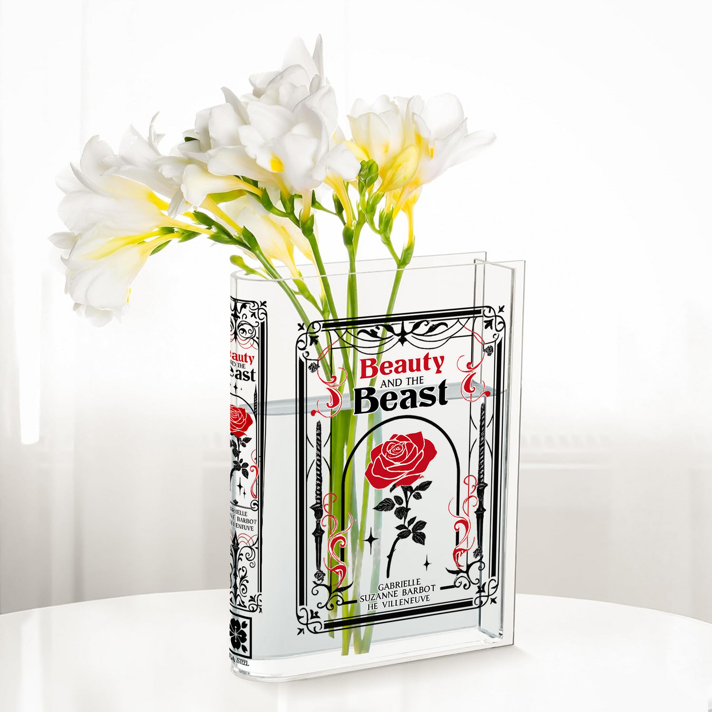 Beauty and the Beast Acrylic Book Vase
