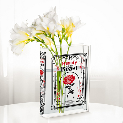 Beauty and the Beast Acrylic Book Vase