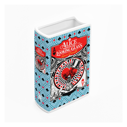 Alice Through the Looking Glass Ceramic Book Vase