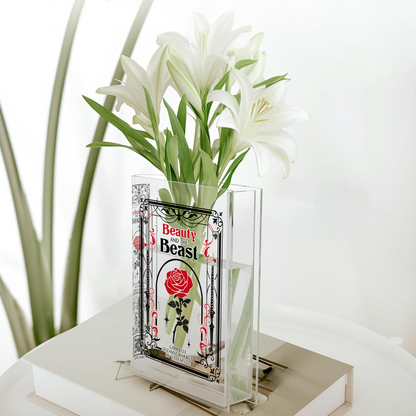 Beauty and the Beast Acrylic Book Vase