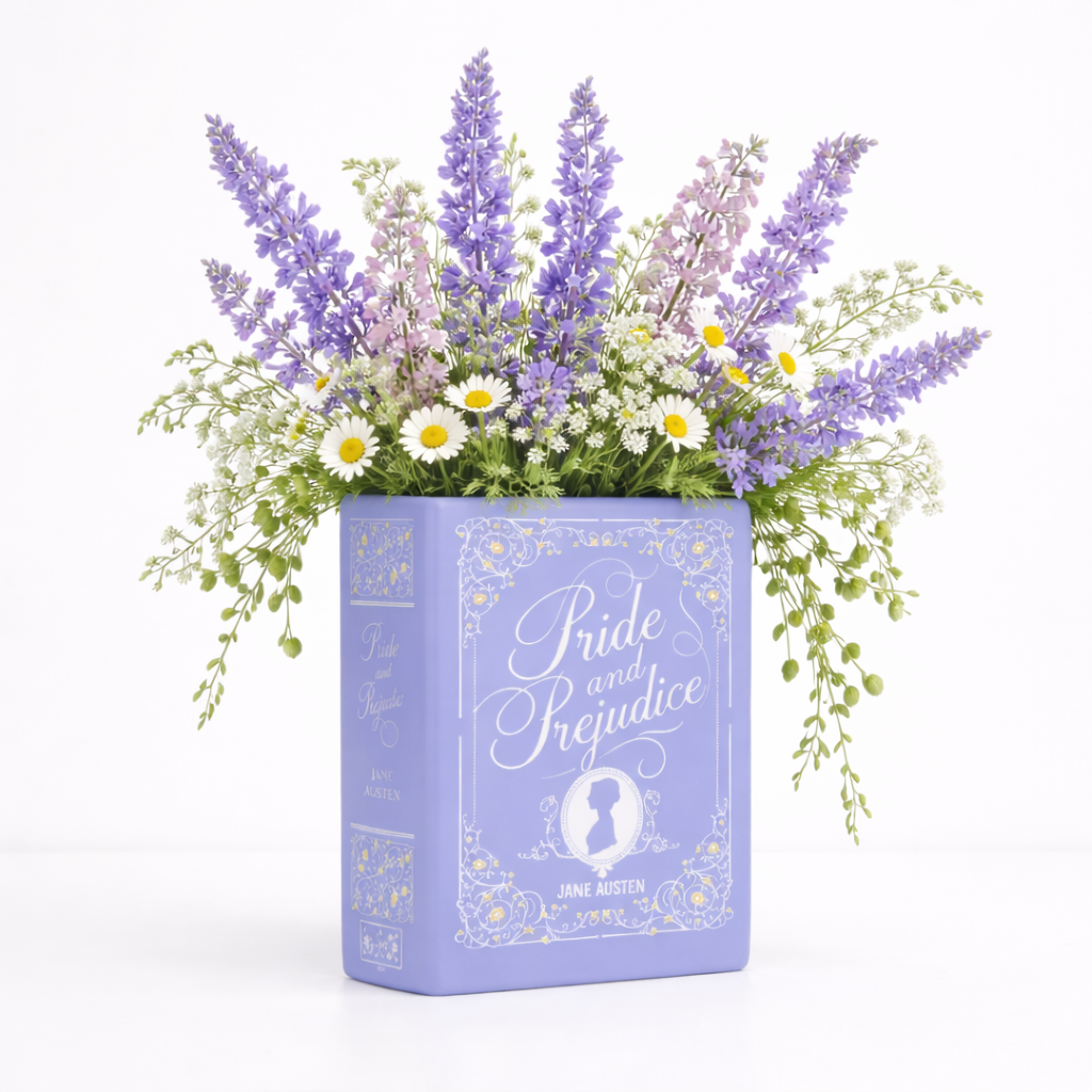 Pride and Prejudice Ceramic Book Vase