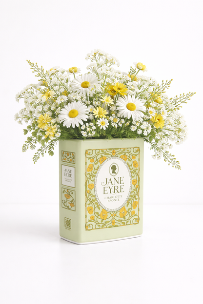 Jane Eyre Ceramic Book Vase